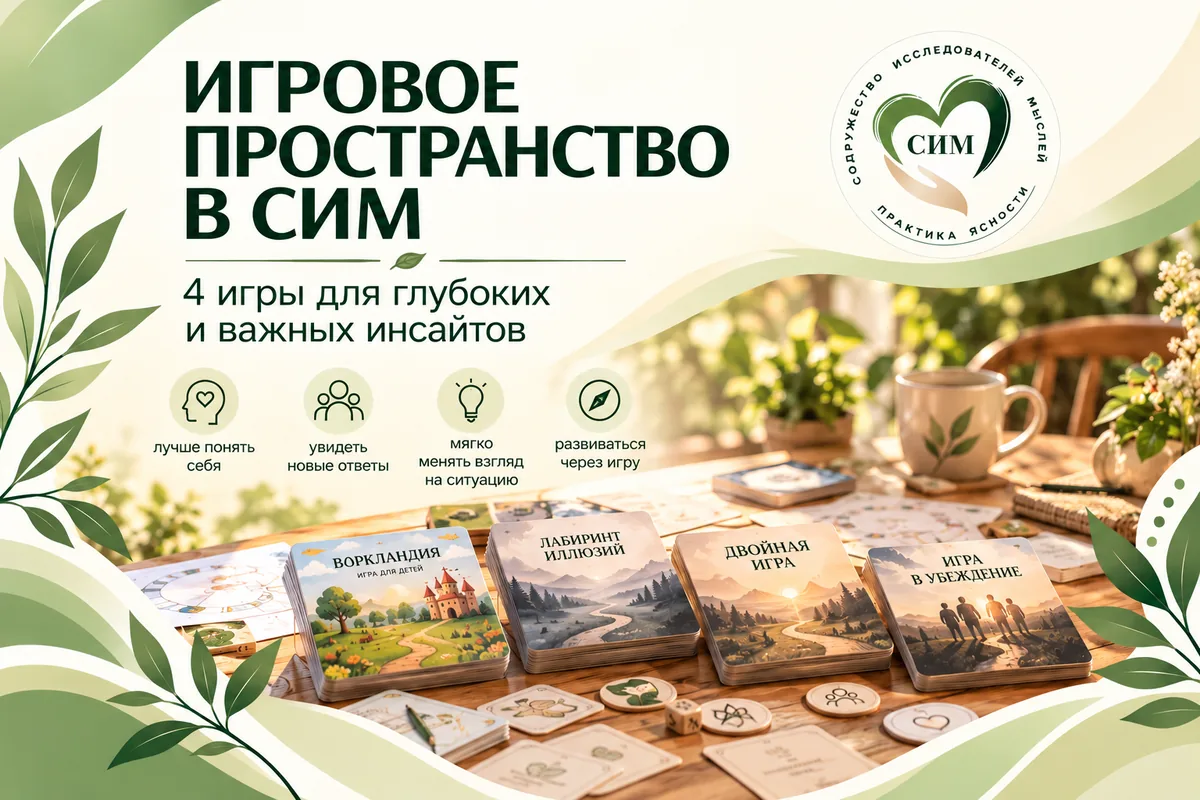 Игровое пространство в СИМ — 4 игры для глубоких и важных инсайтов